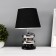 Traffic lamp with lampshade Risalux "dew", 1 × 40 W, E27, chrome/black, 20 × 20 × 32 cm