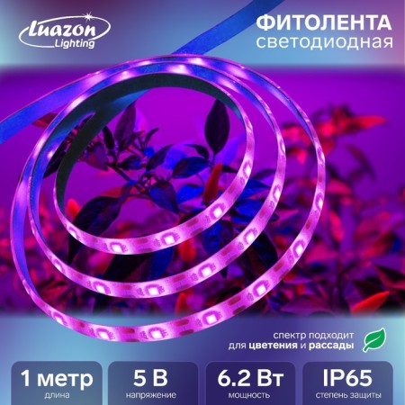 LED Luazon, 5 V, SMD5050, 1 m, IP65, 6.2 W, 60 LED/m, USB, multiproper.