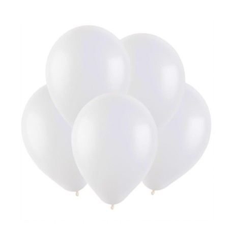 Latex ball 12 ", pastel, set 100 pcs., White color
