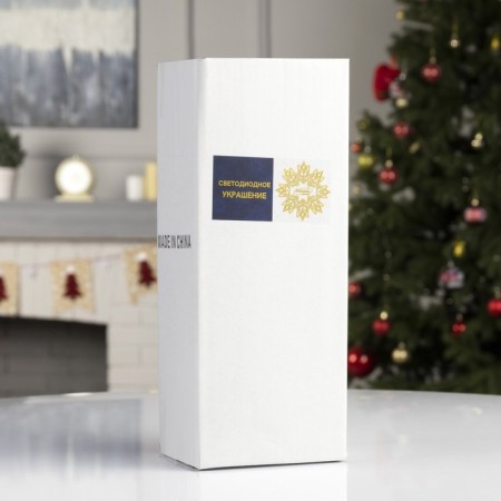 LED figure “Silver Christmas tree” 14 × 32 × 14 cm, metal, batteries AAAX3 (not in the kit), glow warm white-3
