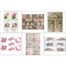 Set of decoupage maps 6 pcs 