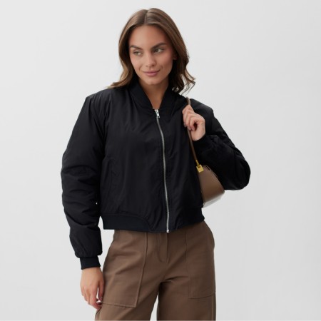 Jacket (bomber) Women's mist size m, black-2