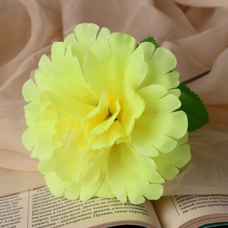 Artificial flowers "Sonata gloxinies" D-11 cm H-20 cm, yellow-1