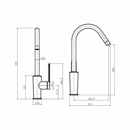 Fashun A54025-8 kitchen mixer, single-leaf, 35 mm cartridge, stainless steel, white-1