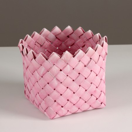 Kashpo wicker, d14khn11.5cm, pink