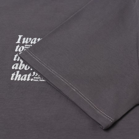 Female T-shirt, dark gray color, one size (42-46)-3
