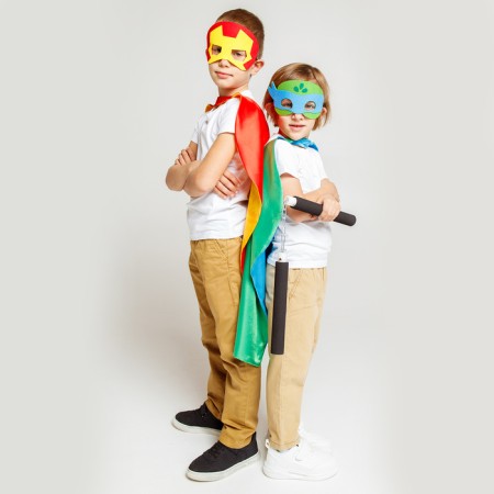 Carnival set "Iron Warrior": a cloak and a mask-5