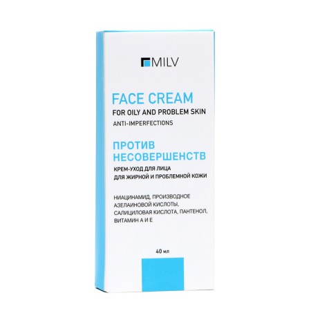 Cream-cream for oily and problem skin MILV against imperfections, 40 ml-4