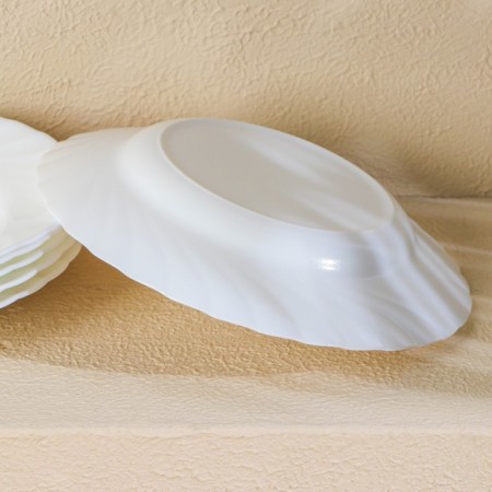 A set of soup plates Luminarc Trianon, 250 ml, d = 23 cm, glass ceramic, 6 pcs, white color-4