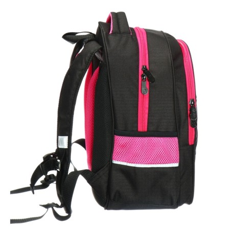 School backpack, 40 x 33 x 19 cm, ergonomic back, stavia "muzzle", black/pink-3
