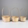 A set of wicker baskets (bamboo), 16xh10/32 cm, 18xh10/34 cm, 21xh10/36 cm, 3 pcs