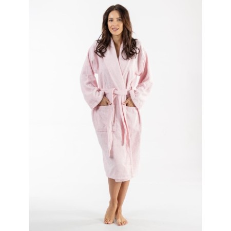 Frequency bathrobe, size 52, light pink color-3