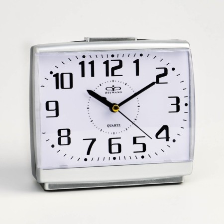 Alarm clock "Classic", discrete move, 14.3 x 6.5 x 13.2 cm, silver-2