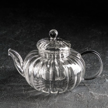 Hot kettle with a glass cover and sieve "Diana", 800 ml