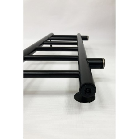 Water towel "Sanprise" Aurora P6, 200x800 mm, side connector., Black matte-4