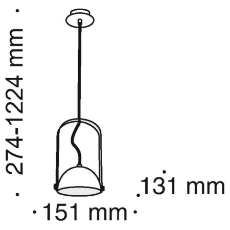 Suspension lamp Maytoni Mod047PL-L5W3K, LED, 6 W, 151x131x1224 mm, 210 lm, 3000k, white-3