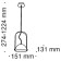 Suspension lamp Maytoni Mod047PL-L5W3K, LED, 6 W, 151x131x1224 mm, 210 lm, 3000k, white