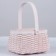 Wicker basket, sequoia, 17.5x15x11.5/23.5 cm, pink