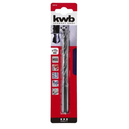 Metal drill KWB Din338, 13x151 mm, sharpening angle 118 °, HSS-R steel-1
