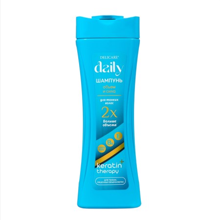Hair shampoo Delicare Daily Keratin and volume, 600 ml