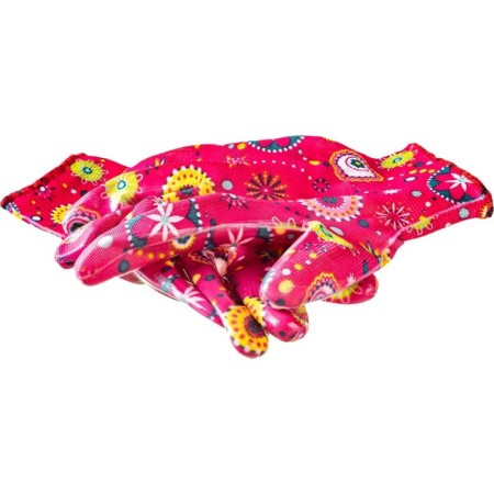 Polyester gloves Garden, with nitrilum pristine, size 7, Palisad-2