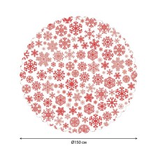 The tablecloth “Snowflakes in winter”, round, Saten, d = 150 cm