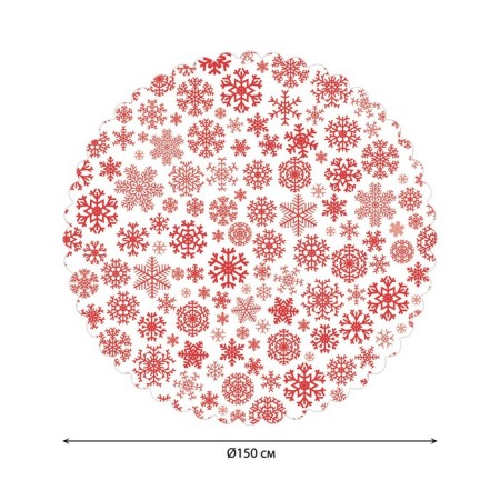 The tablecloth “Snowflakes in winter”, round, Saten, d = 150 cm