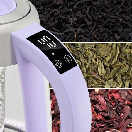 Electric kettle KitFort KT-6624, glass, 1.7 l, 2200 watts, purple-2