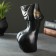 Vase "Grace" black with gold, 0.7 liters