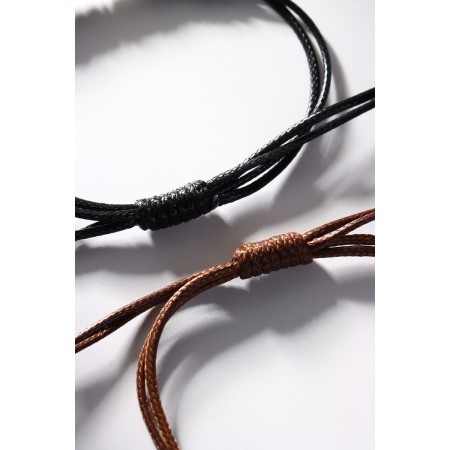Bracelets "Demetrons" Panda, black-brown color, l = 12.5 cm-2