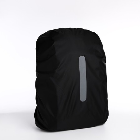 A water -repellent cap for a backpack 45 liters, a reflective strip, black color