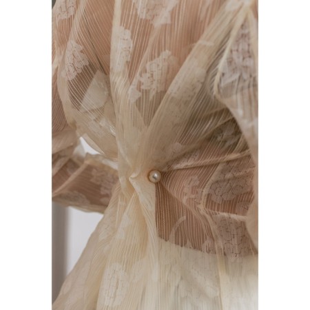 Set of pins (6 pcs.) “Pearl tenderness”, 3.5 cm, white color in silver-5