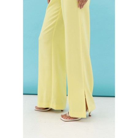Women's trousers with an ELISEEVA Olesya section, size 44, yellow color-4