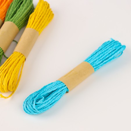 Rafia "Palma", length 1pc. - 10 m., Set 6 pcs., Mix color-1