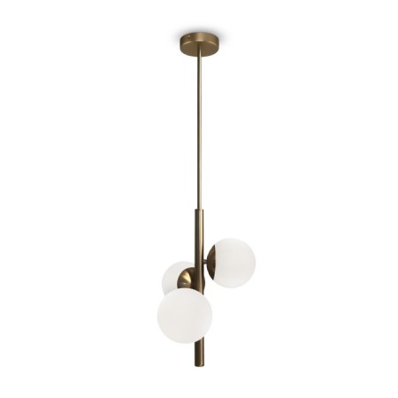 Suspended lamp 60W, 3KHE27, 91.8x30 cm, brass