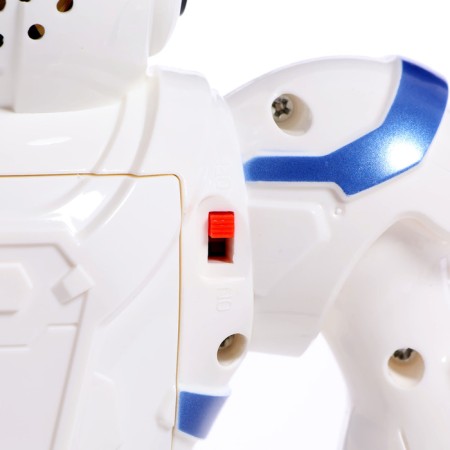 Robot radio -controlled "dancer", light and sound effects, works on batteries, red color-3