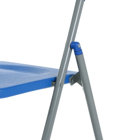 Folding chair on a metal frame, blue-5