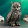 Pigger "Owl Big" black, gold, 27 cm