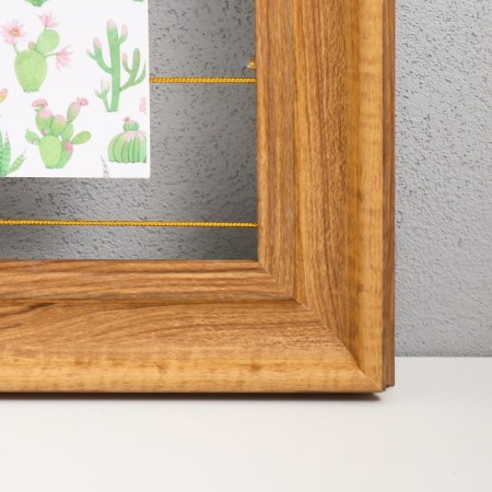 Photo frame plastic in 9 photos "Favorite room" with clothespins 70x50 cm-1