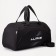 Sports bag with lightning, 2 outer pockets, long belt, black color