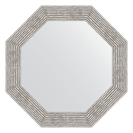 Mirror in the baguette frame, a wave of chrome 90 mm, 71x71 cm