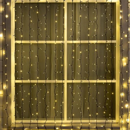 Garland "Curtain" 2 × 3 m, IP44, UMS, dark thread, 760 SMD-LED, glow warm white, 220 V
