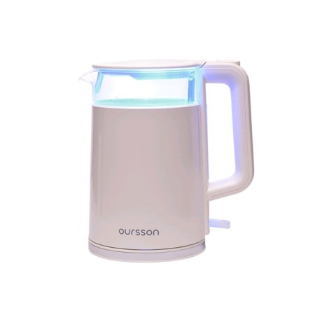 Electric kettle Oursson EK1732W/IV, plastic, glass flask, 1.7 l, 2200 watts, white-6