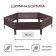 Gavelous flowerbed, d = 80 cm, h = 15 cm, brown, Greengo