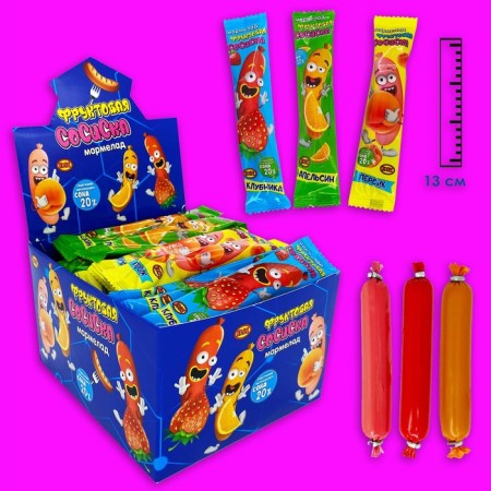 Chewing marmalade "Fruit sausage", 11 g