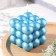 Figure candle "Babble" Big Cube, 5x5x5 cm, turquoise
