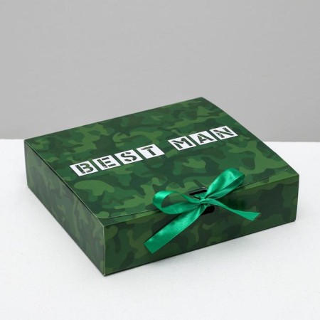 Gift box, packaging, Best Man, 20 x18 x5 cm-1