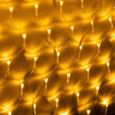 Garland "Networks" 1 × 1 m, IP20, dark thread, 90 LED, warm white glow, 8 modes, 220 V-2
