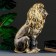 Figure "Lion sitting" black gold, 40x25x55cm