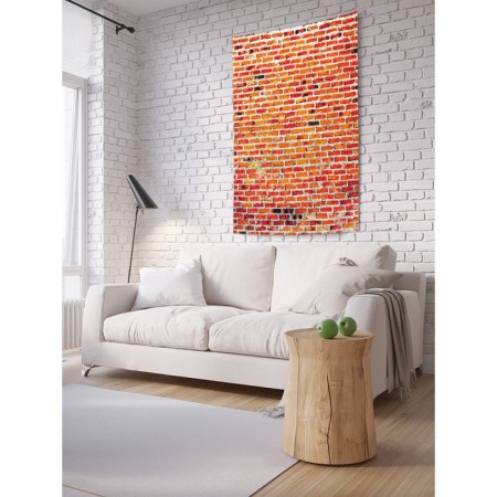 Decorative panel with photo printing "Brick wall", vertical, size 150x200 cm